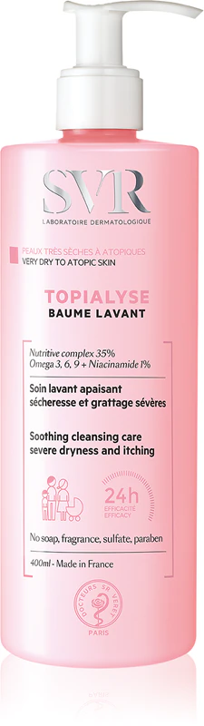 Bálsamo de limpeza SVR Topialyse para pele seca e irritada