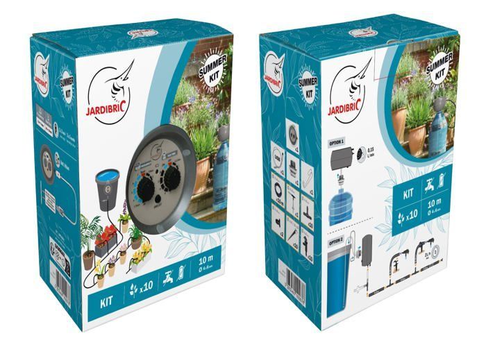 Kit d'arrosage goutte à goutte autonome - Pompe programmable à batterie - Arrosage jusqu'à 10 plantes