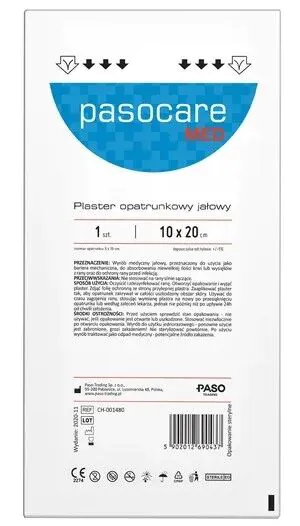 Pasocare Med Plaster z opatrunkiem jałowy 20 x 10 cm 1 szt.