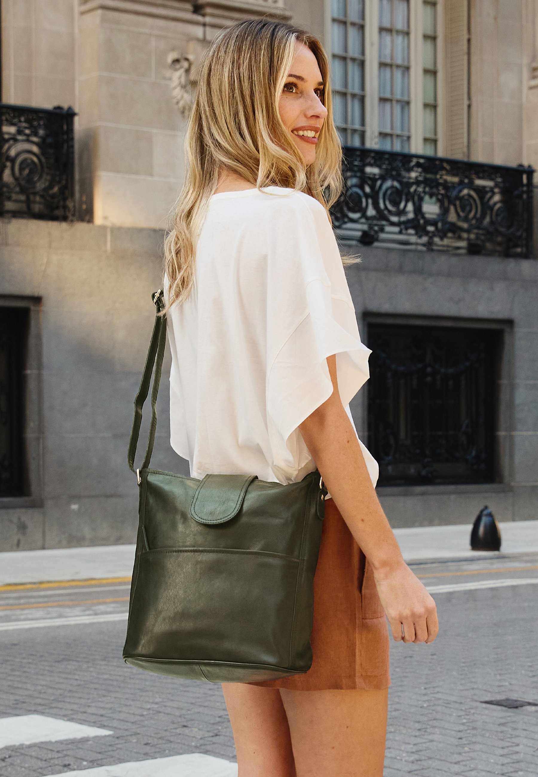 Gusti Leder JACQUELINE - Handtasche - grün
