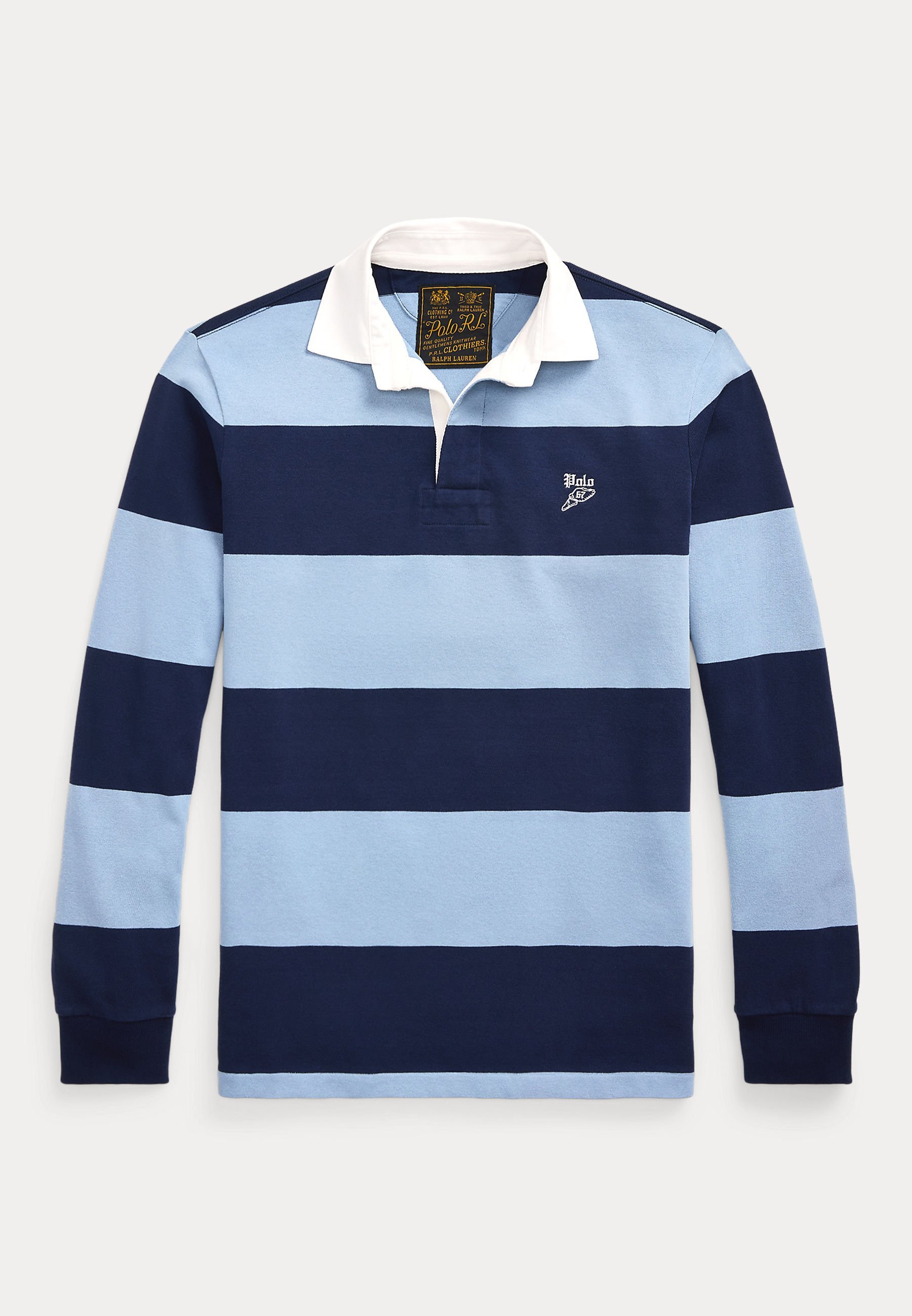 Camisa de rugby Polo Ralph Lauren Classic Fit bordada - Camisa de manga comprida - azul-canal/azul-marinho Newport