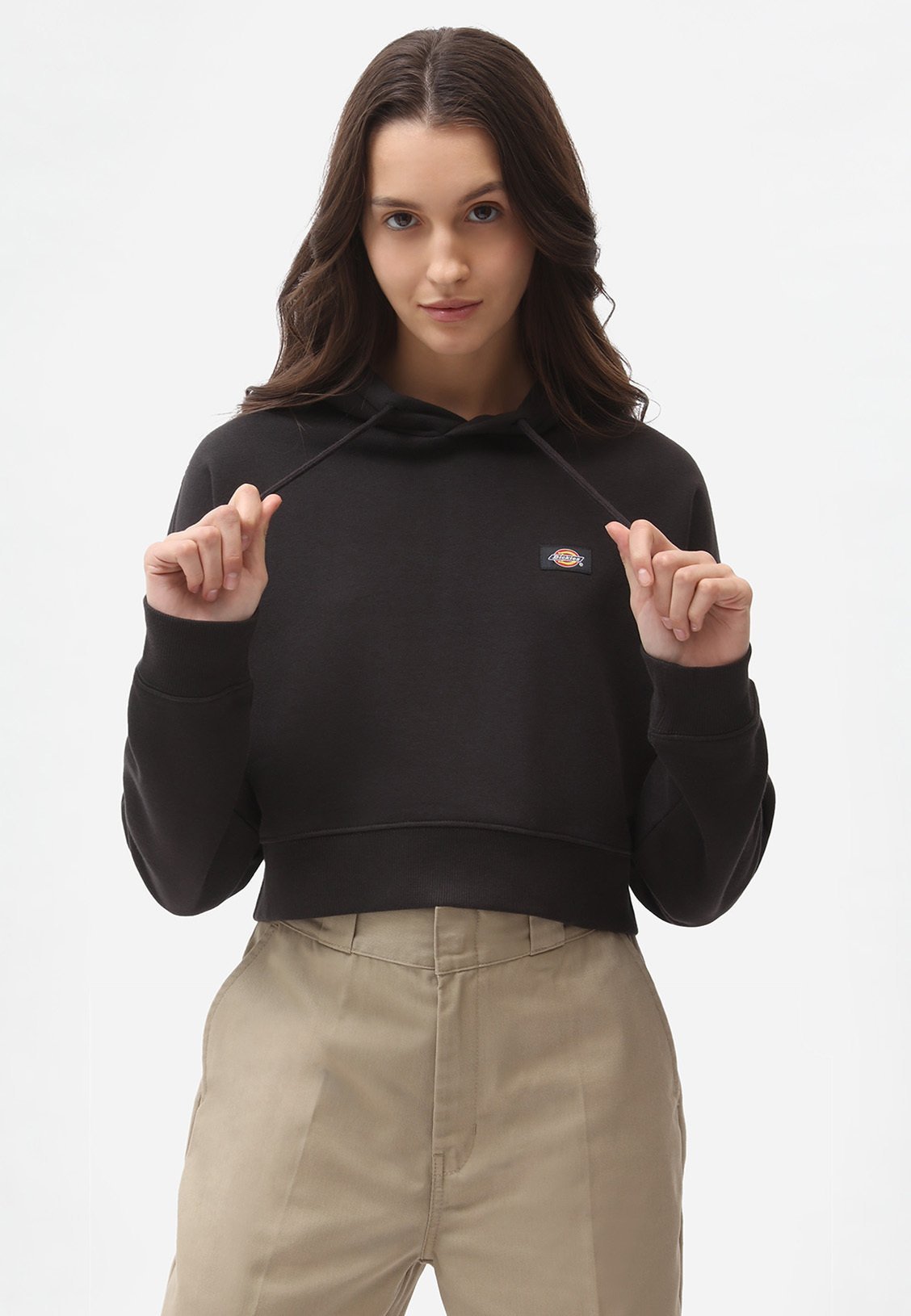 Felpa corta con cappuccio Dickies Oakport - Felpa con cappuccio - nera