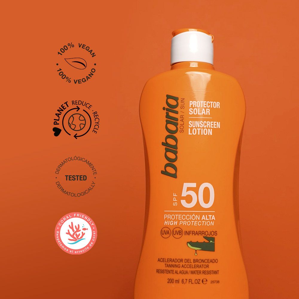 Alvejas saules aizsargpiens ar SPF 50 Ķermeņa aizsardzība
