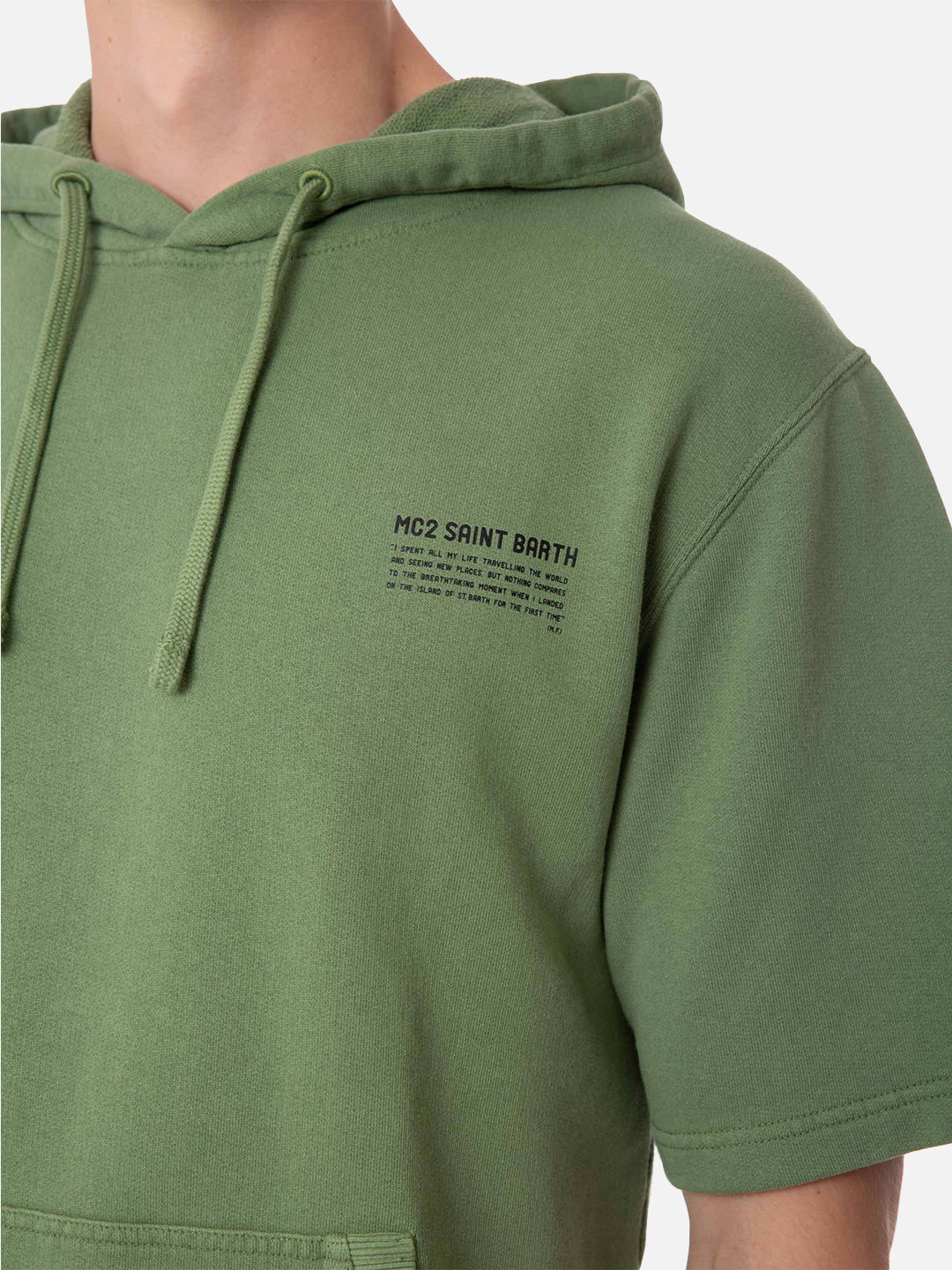 Herresweatshirt med korte ærmer