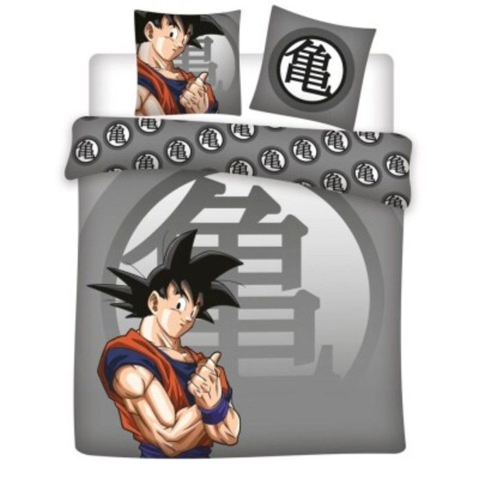 Juego de ropa de cama - AYMAX - Dragon Ball Z - Funda nórdica reversible 240x220 cm - 2 fundas de almohada 65x65 cm - Polialgodón