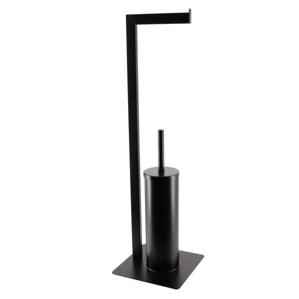 Szczotka toaletowa do WC Zestaw uchwyt na papier 68cm czarny