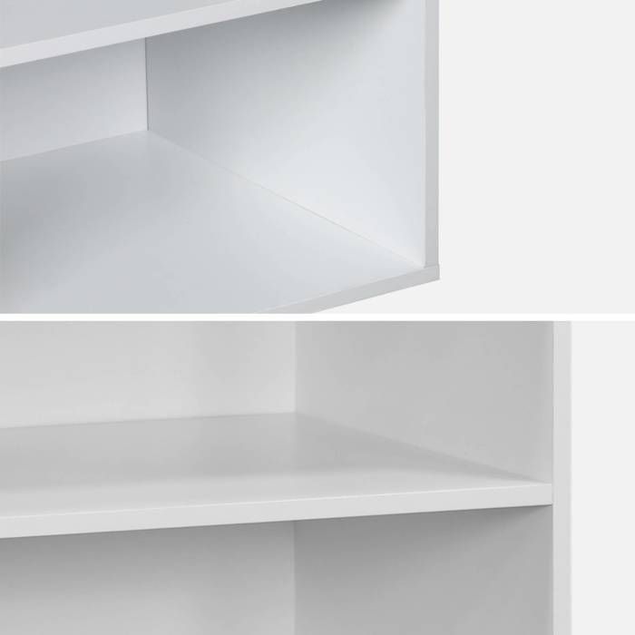 Armario con 5 estantes. Blanco. Paneles laminados.