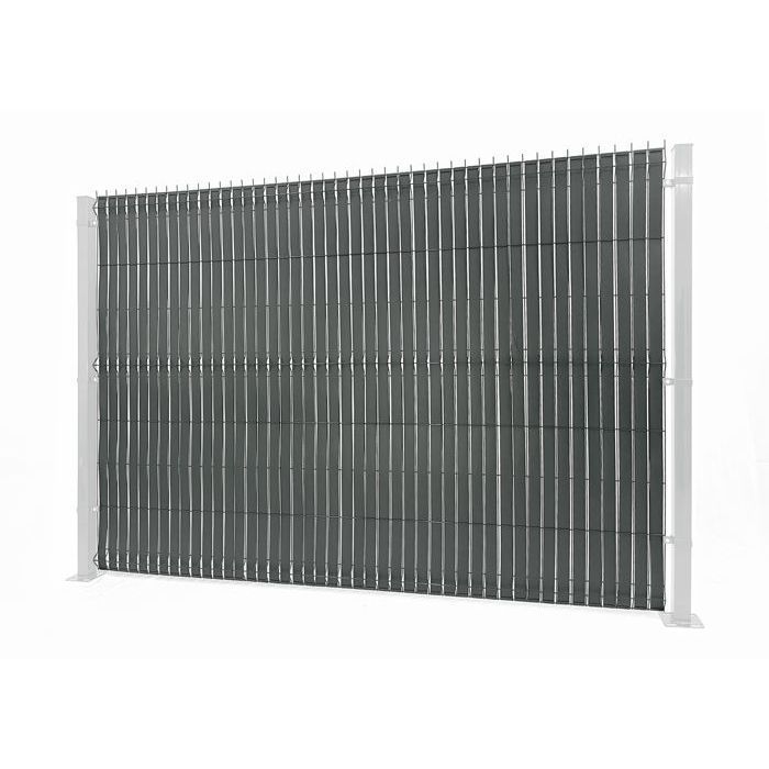 Lámina flexible de PVC en rollo - Casanoov - BALDO - 60 m - 46 mm de espesor - Gris - Para ocultar vallas o jardines