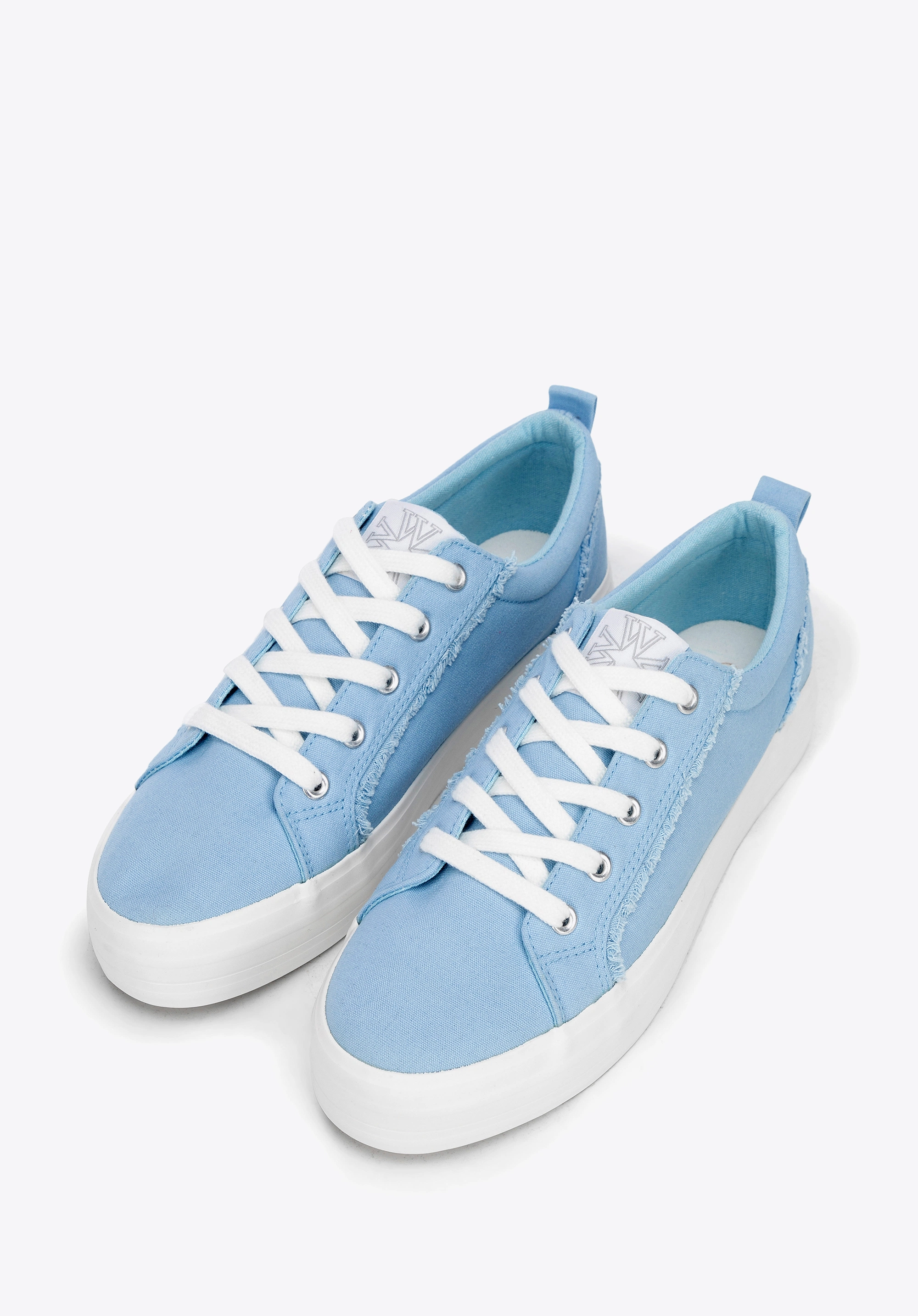 Damskie sneakersy z tkaniny niebieskie