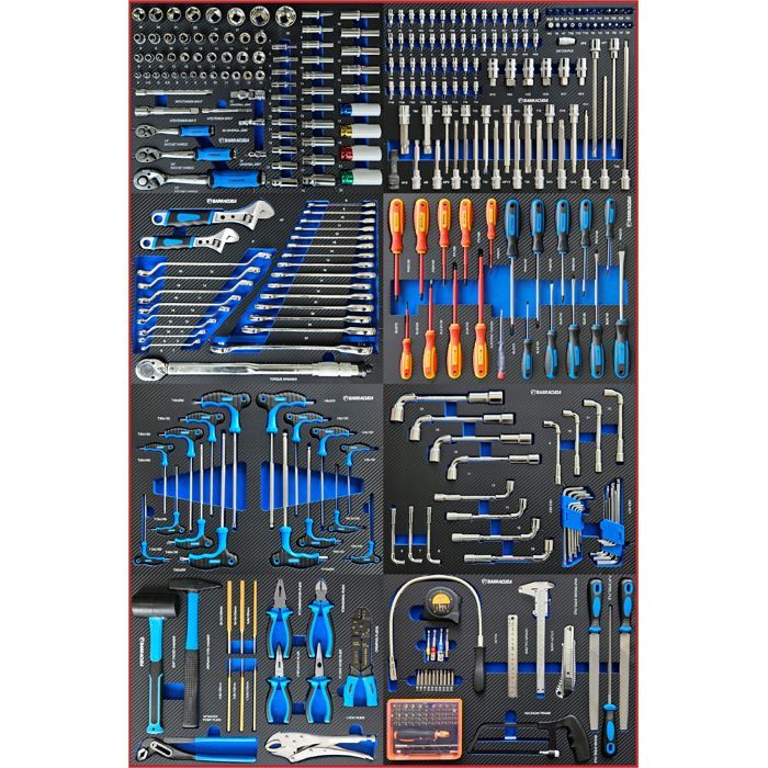 Werkstattwagen – Barracuda Tools – Racing 1 MAX+ – 9 Schubladen – 336 Werkzeuge – Blau