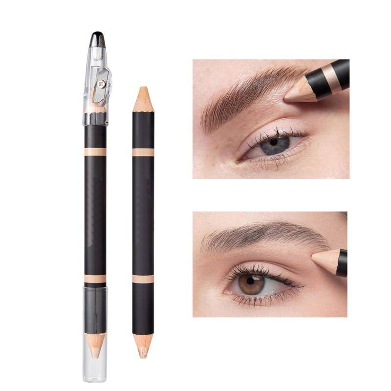 Crayon à sourcils double embout, crayon illuminateur, crayon mat brillant, stylo illuminateur pour le visage, cosmétique éclaircissant TSLM1