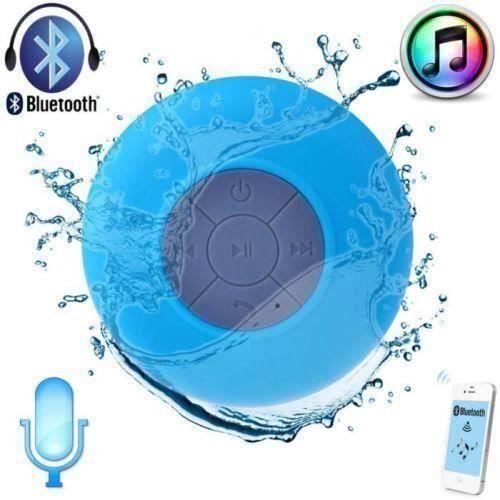 Waterproof Bluetooth Suction Cup Speaker - Blue - 24-hour Battery Life