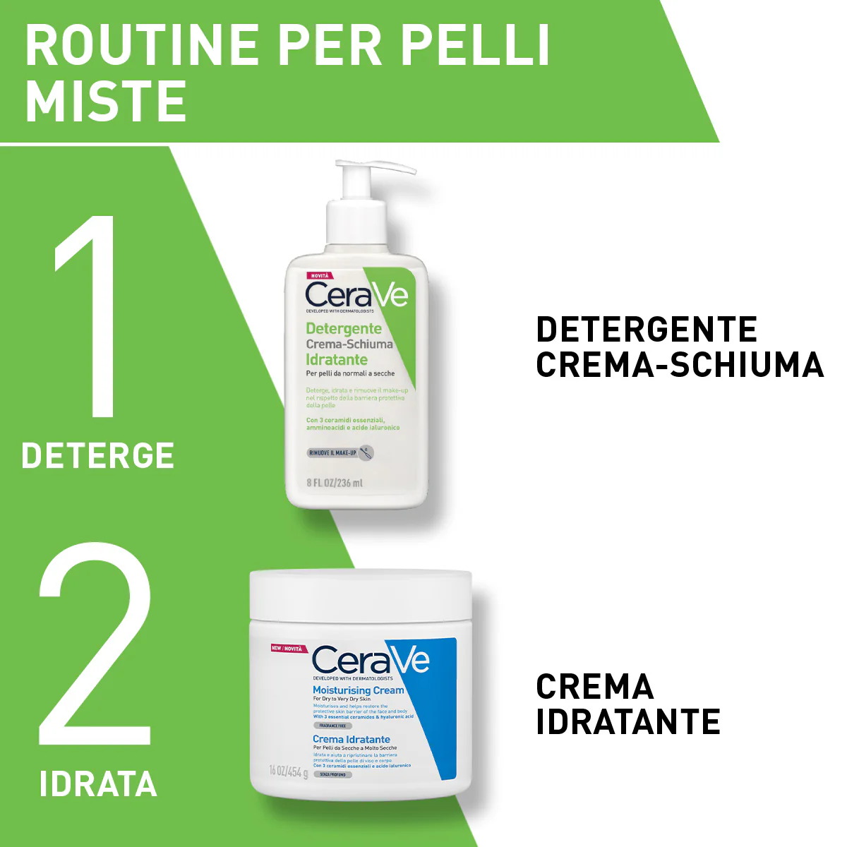 Detergenti Detergente Crema-Schiuma Idratante - Gel detergente viso, Bagno e Doccia