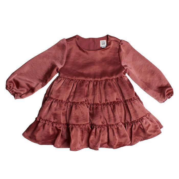Vestido de manga larga con volantes 775381 para bebé niña - rosa