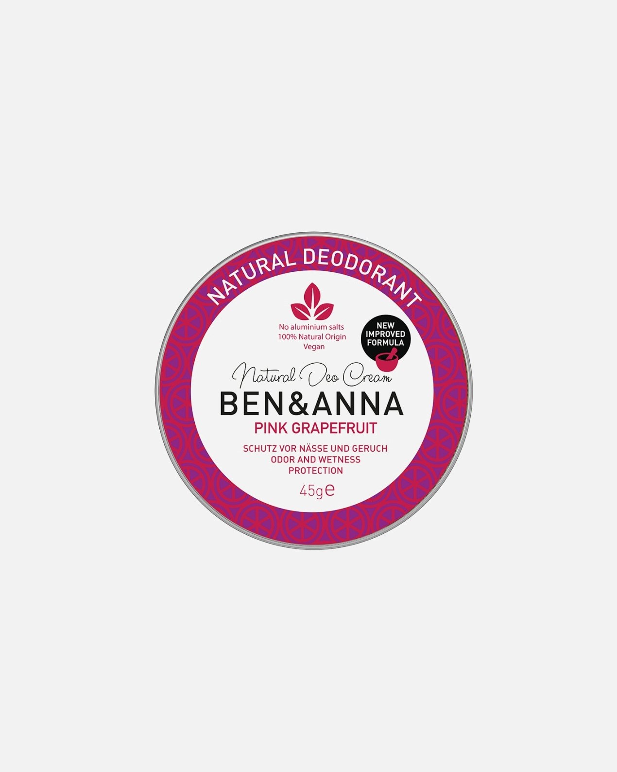Ben & Anna dezodorantas-kreminis dezodorantas su rausvu greipfrutu, 45 g