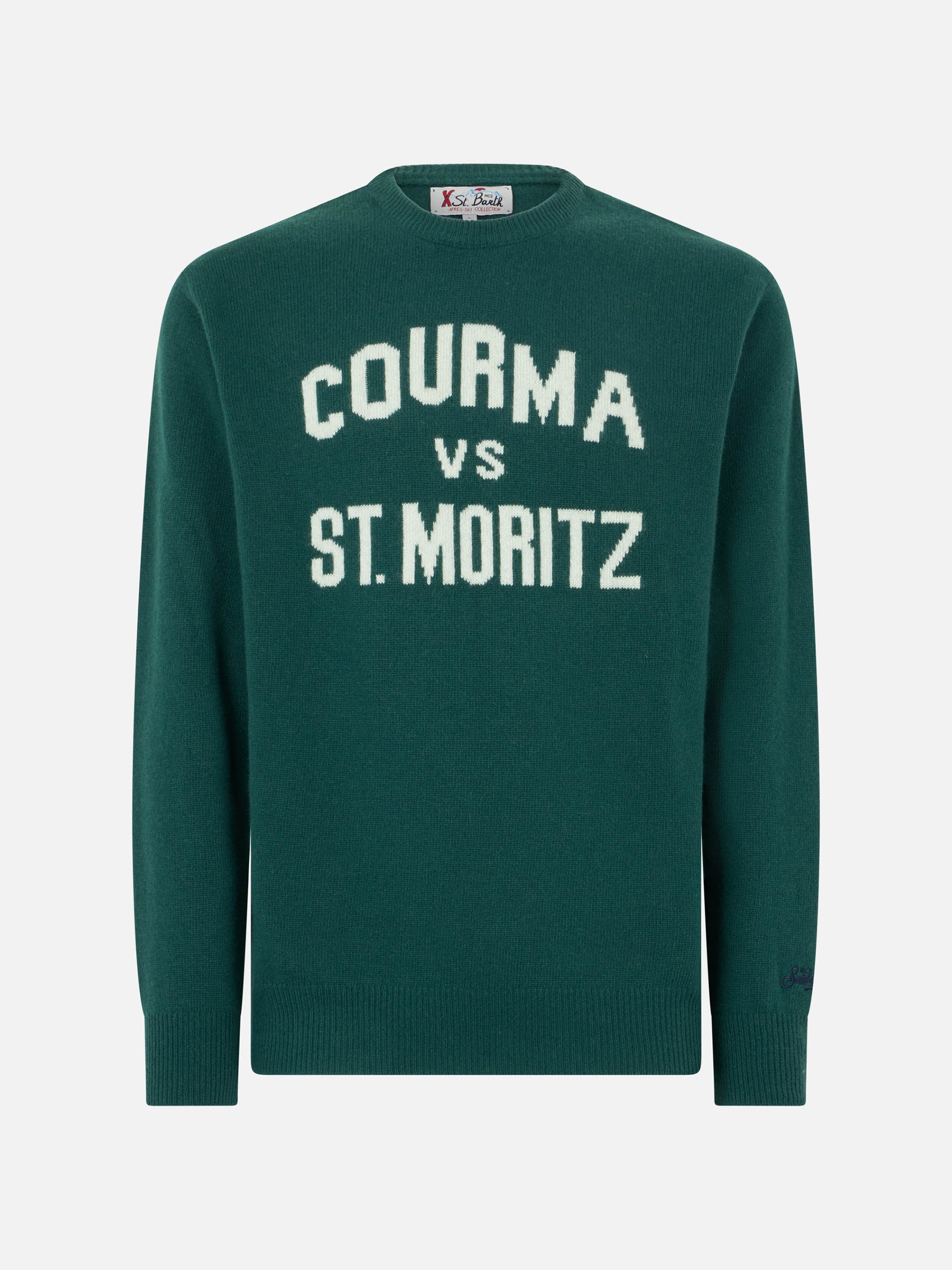 Courma vs. St. Moritz Jacquard-Print Rundhals-Herrenpullover