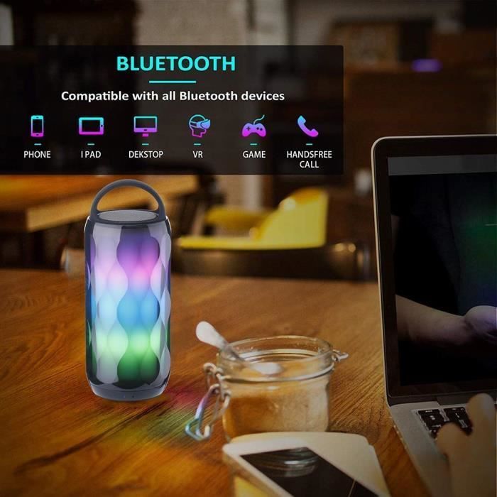 Φορητό ηχείο Bluetooth με φώτα - Ασύρματο LED Bluetooth 4.2 Στερεοφωνικό ηχείο SoundBox - 10 ώρες 2000mA