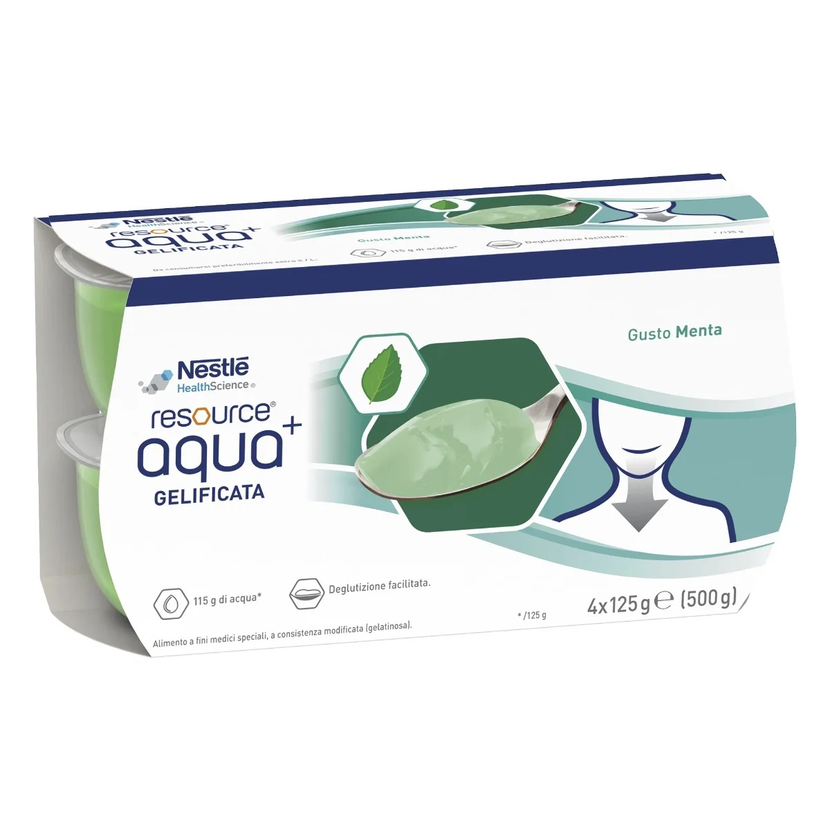 NESTLÉ' Resource Agua Gelificata Menta 4x125 g