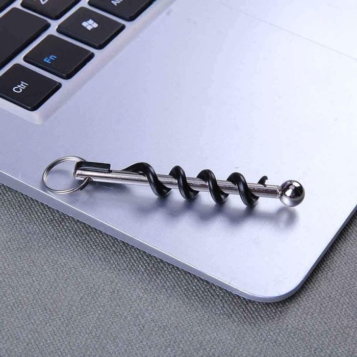 Creative Corkscrew - Pocket Keychain, Wine Bottle Opener, Practical Outdoor Accessory NORVYN