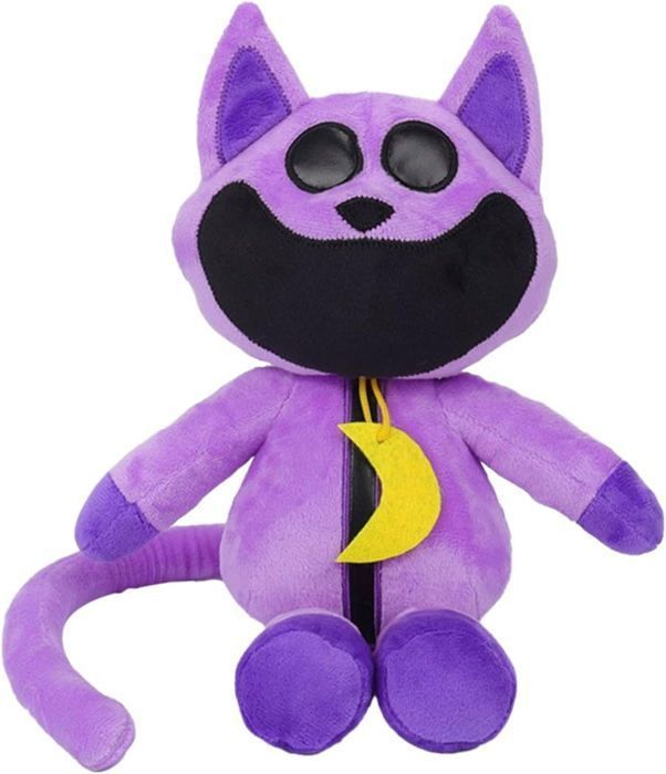 Brinquedo de Pelúcia Animal Horripilante Sorridente, Almofada de Pelúcia Divertida, Boneco Macio para Crianças (CatNap, 30 cm)1