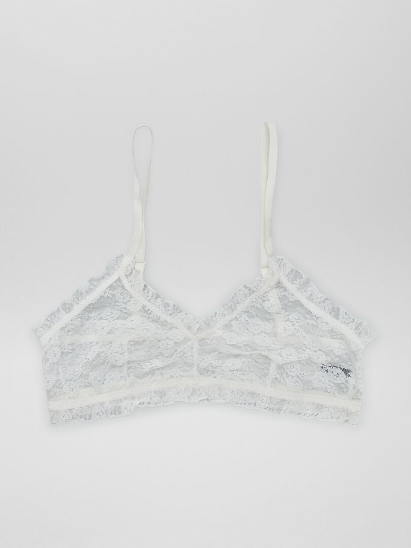 Conjunto de 2 sutiãs esportivos de renda - Branco