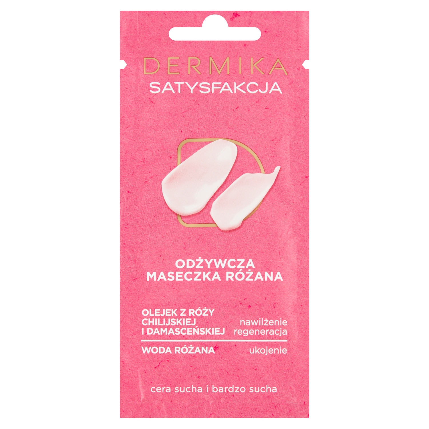 Dermika maska za obraz z vrtnico 10 ml Satisfaction