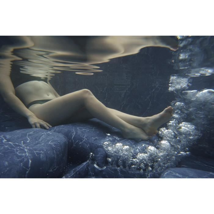 Spa gonflable BESTWAY - Lay-Z-Spa San Fransisco - Hydrojets - 230 x 230 x 71 cm - 5 à 7 places - Carré (couverture, 5 appuie-tête)