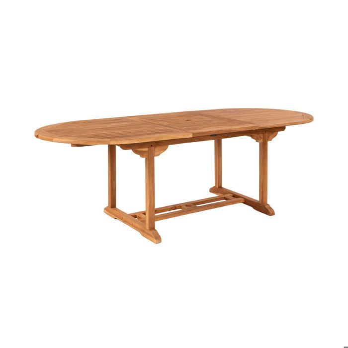 Conjunto de mesa de jardín de teca y 4 sillas de cuerda - GARDENA