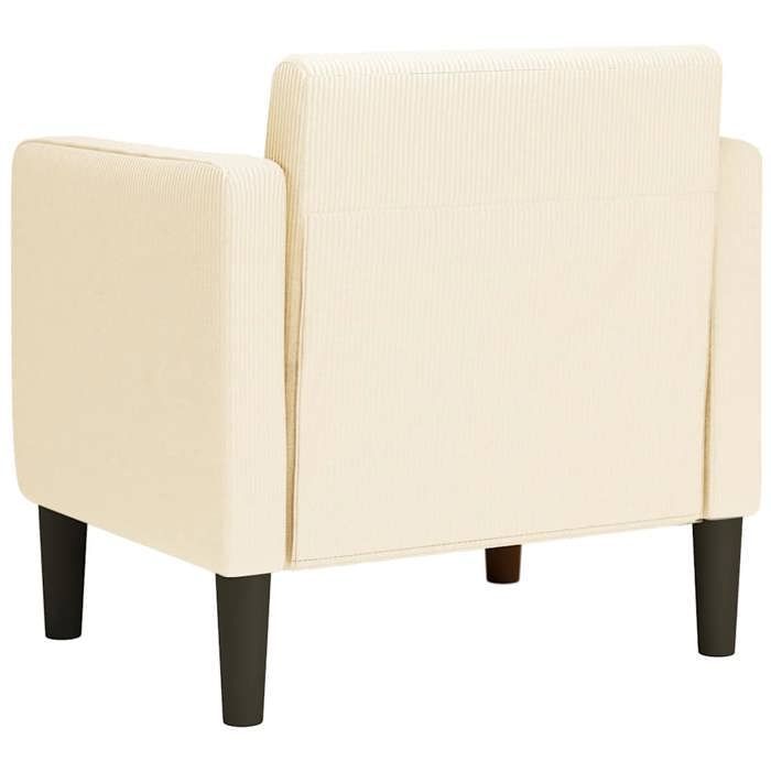 vidaXL Sessel/Sofa, cremefarben, 54 cm, Cordstoff, Einzelsofa, bequemes Sofa, TV-Sessel, Couch, Sitzmöbel 4100517