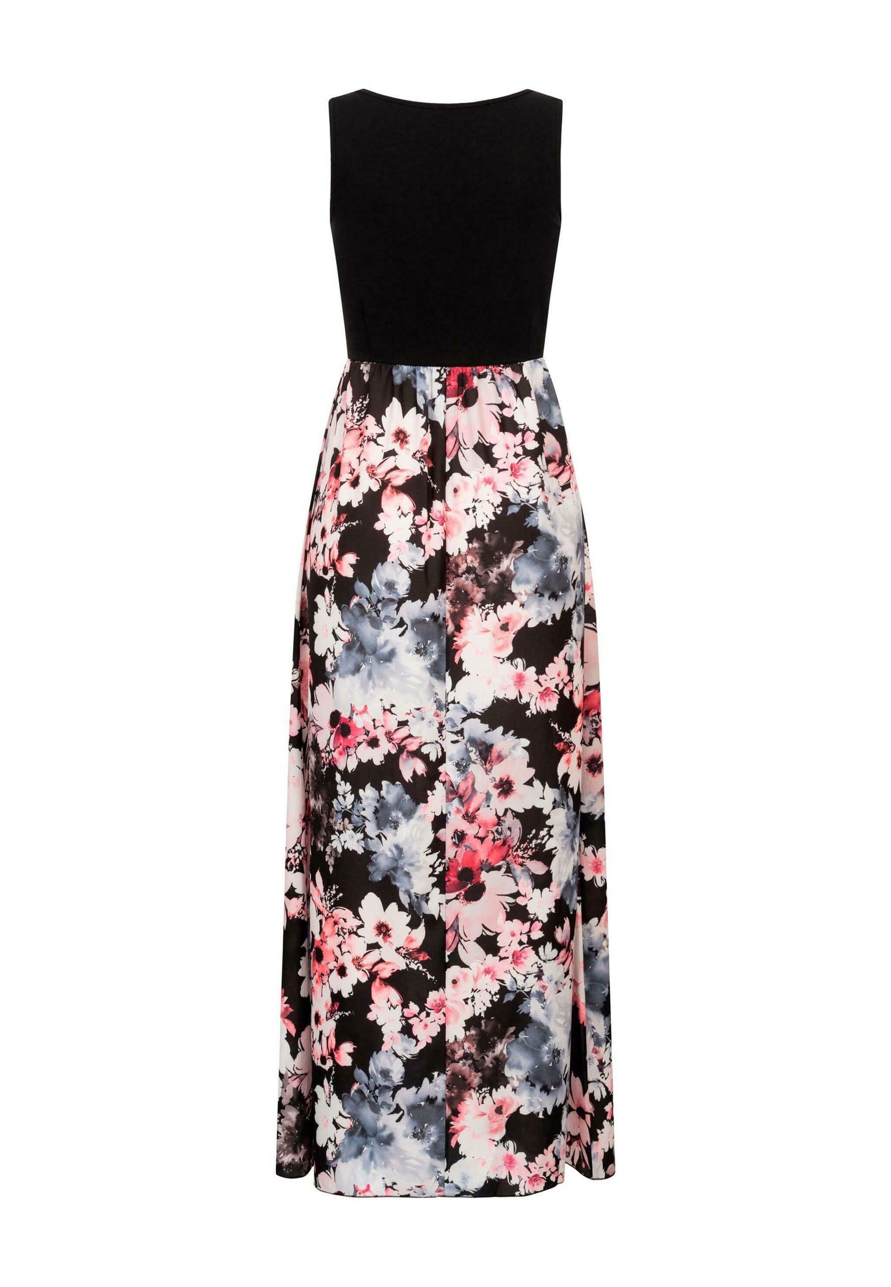 Cloud 5ive BLUMEN MUSTER - Vestido longo - preto