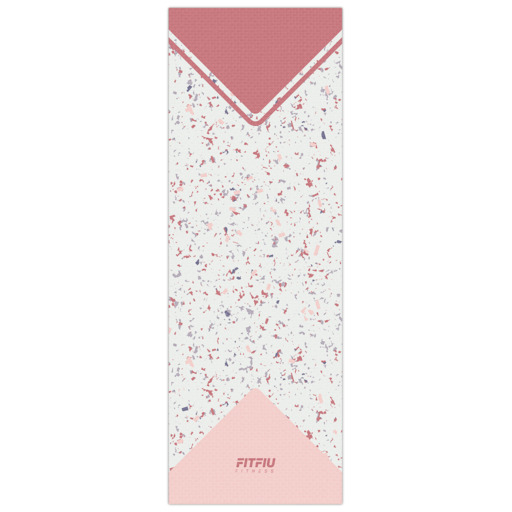 Fitfiu skridsikker yogamåtte med geometrisk design