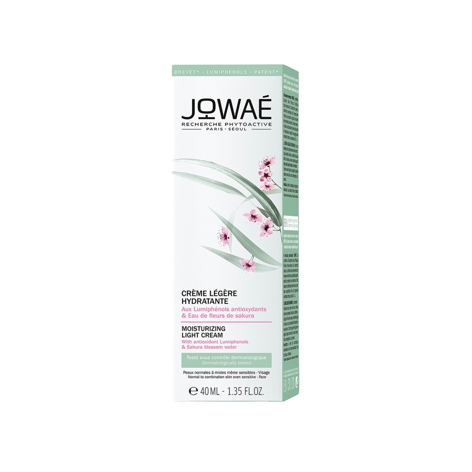 Jowaè Crème Légère Hydratante à l'Eau de Fleurs de Sakura