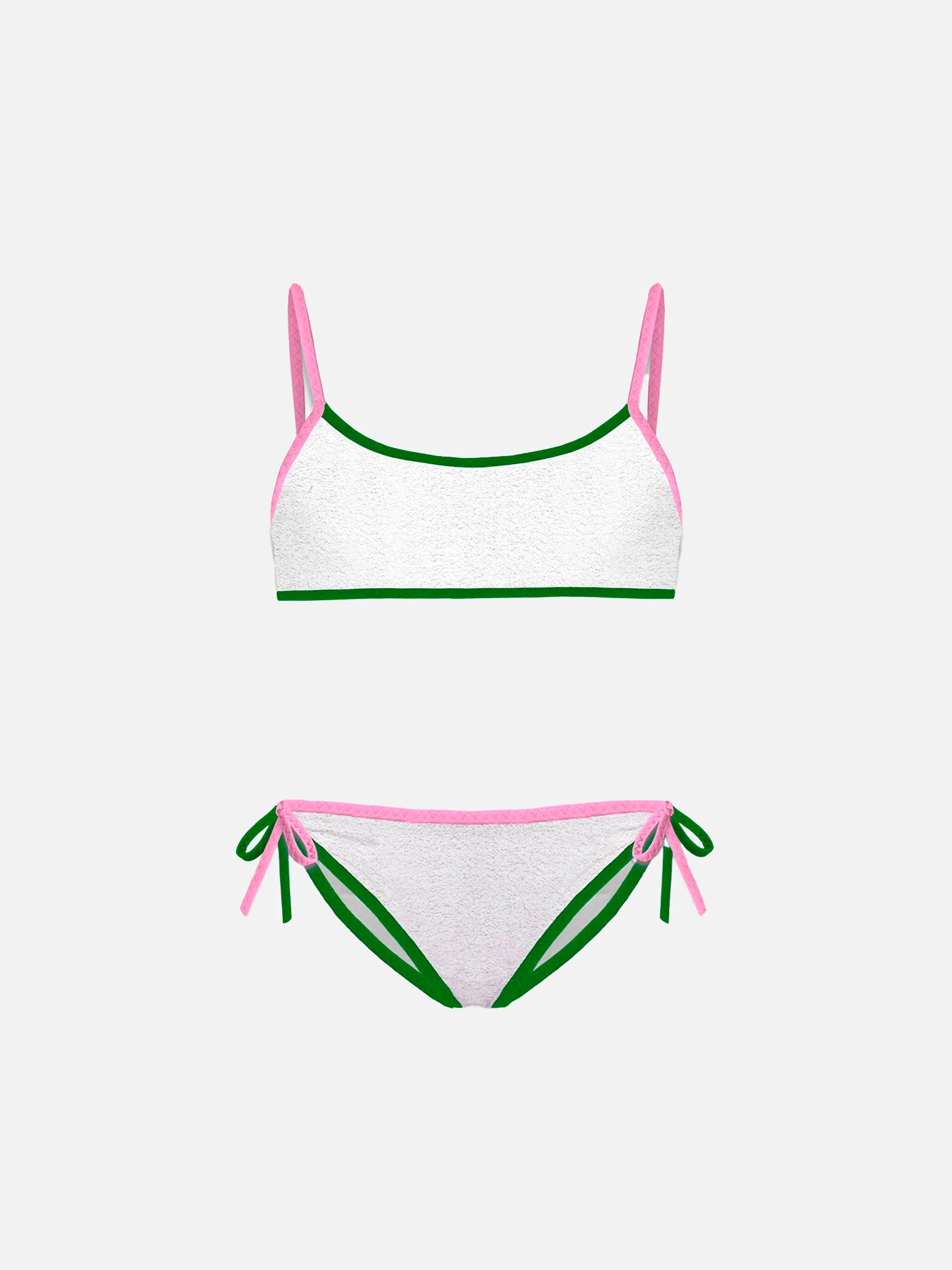 Bikini da bambina a bralette in spugna