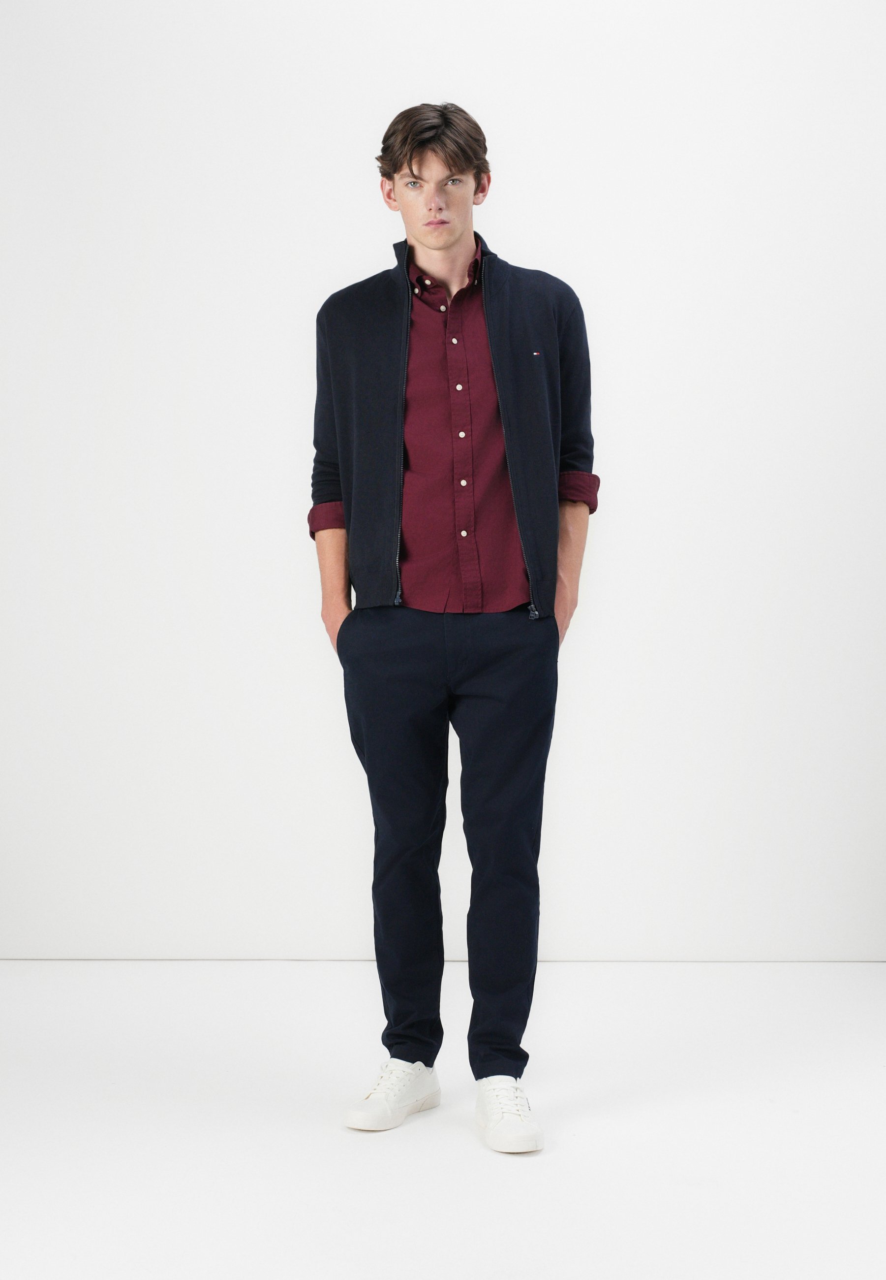 Tommy Hilfiger ESSENTIAL ZIP THRU - Cardigan - desert sky