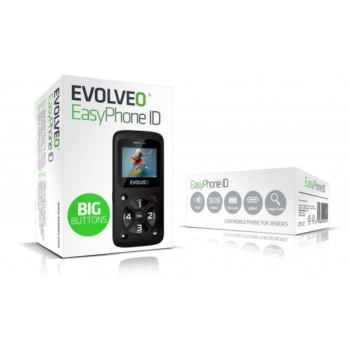 Téléphone senior - EVOLVEO - EasyPhone ID - Écran 2.4