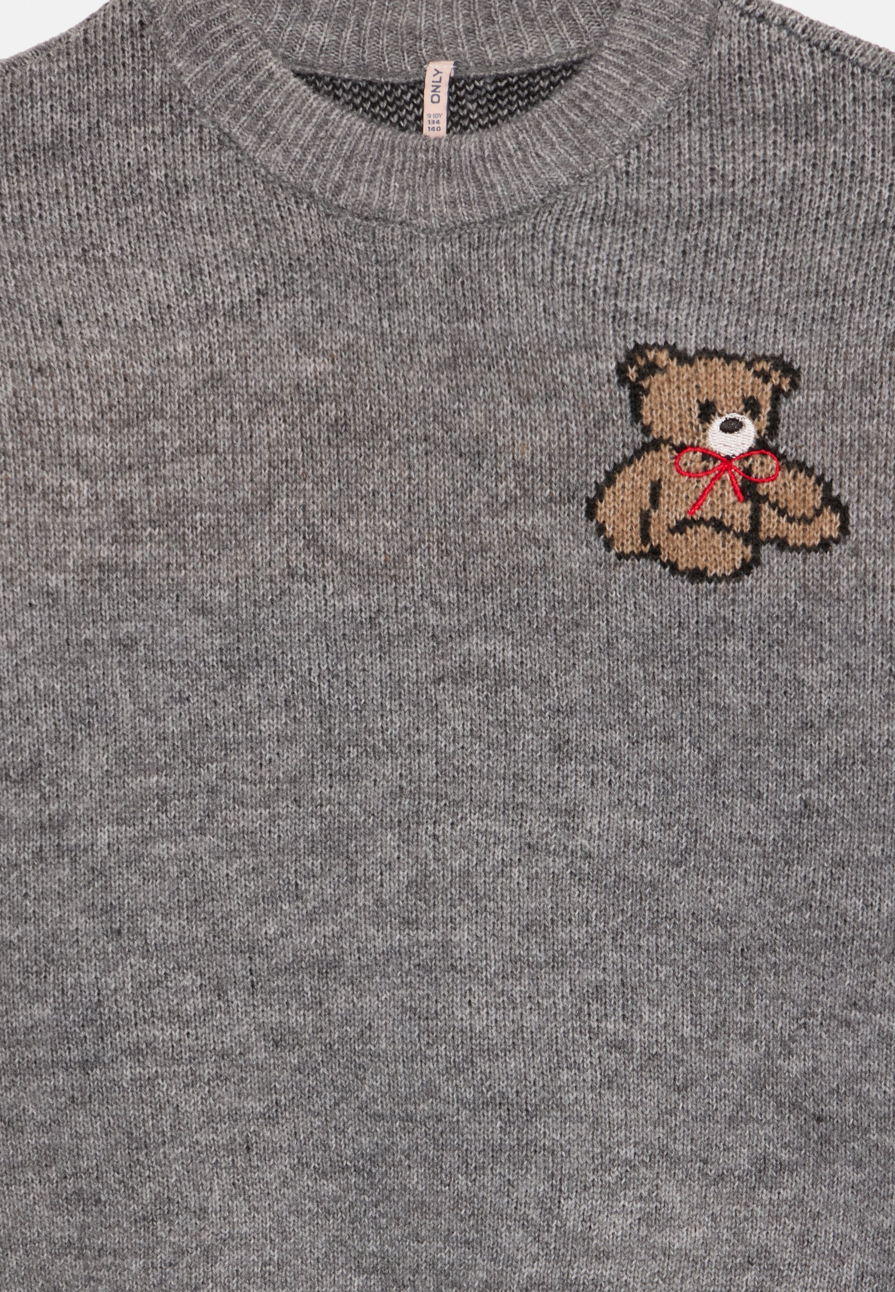 ONLY GIRLS KOGTEDDY PULLOVER - Trui - middengrijs gemêleerd