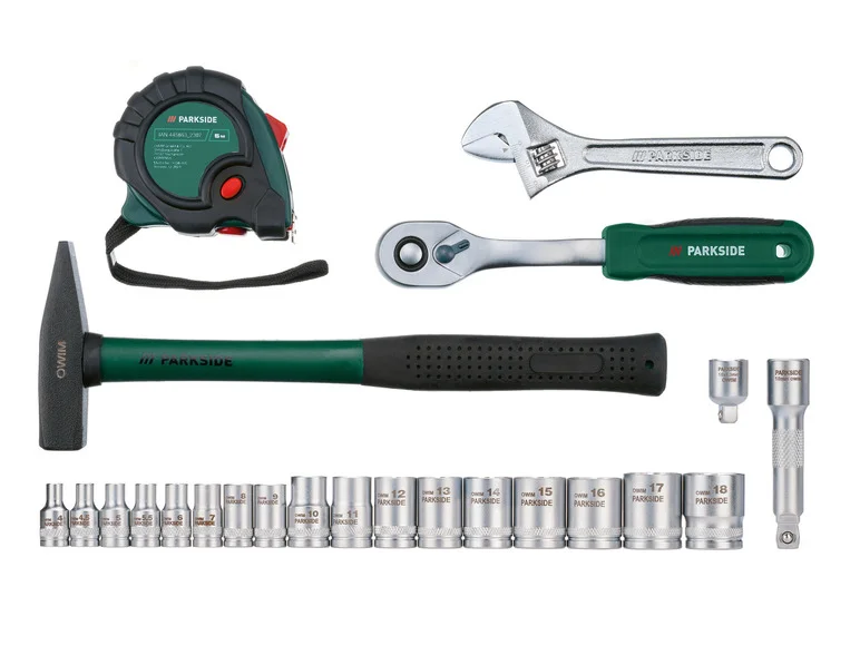 PARKSIDE® Szerszámosláda 4V-os fémszerszámokkal és Tournevis PWBM A1 készlettel