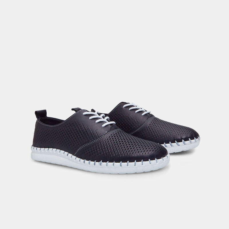 Damskie skórzane buty sznurowane