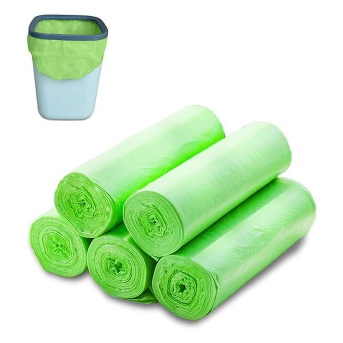 Paquete de 100 bolsas resistentes al desgarro, biodegradables y compostables para residuos de cocina y alimentos (bolsas PZCC).