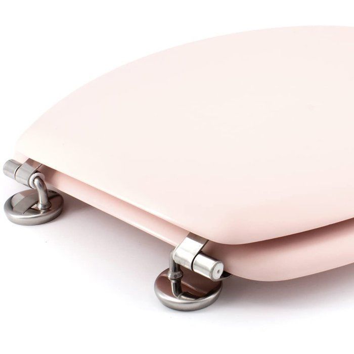 Sedile WC GELCO DESIGN Dolce - Cerniere in acciaio inox - Legno sagomato - Rosa cristallo