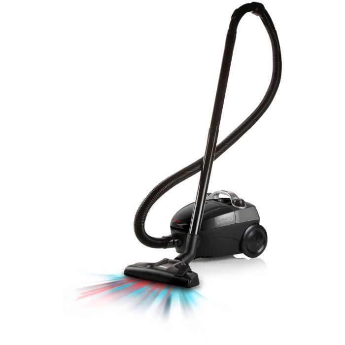 Aspirador de pó compacto com saco DOMO DO1033S, 450W - Filtro HEPA10. Raio de ação de 7m. Capacidade do saco de 1,5L. Mangueira de plástico.