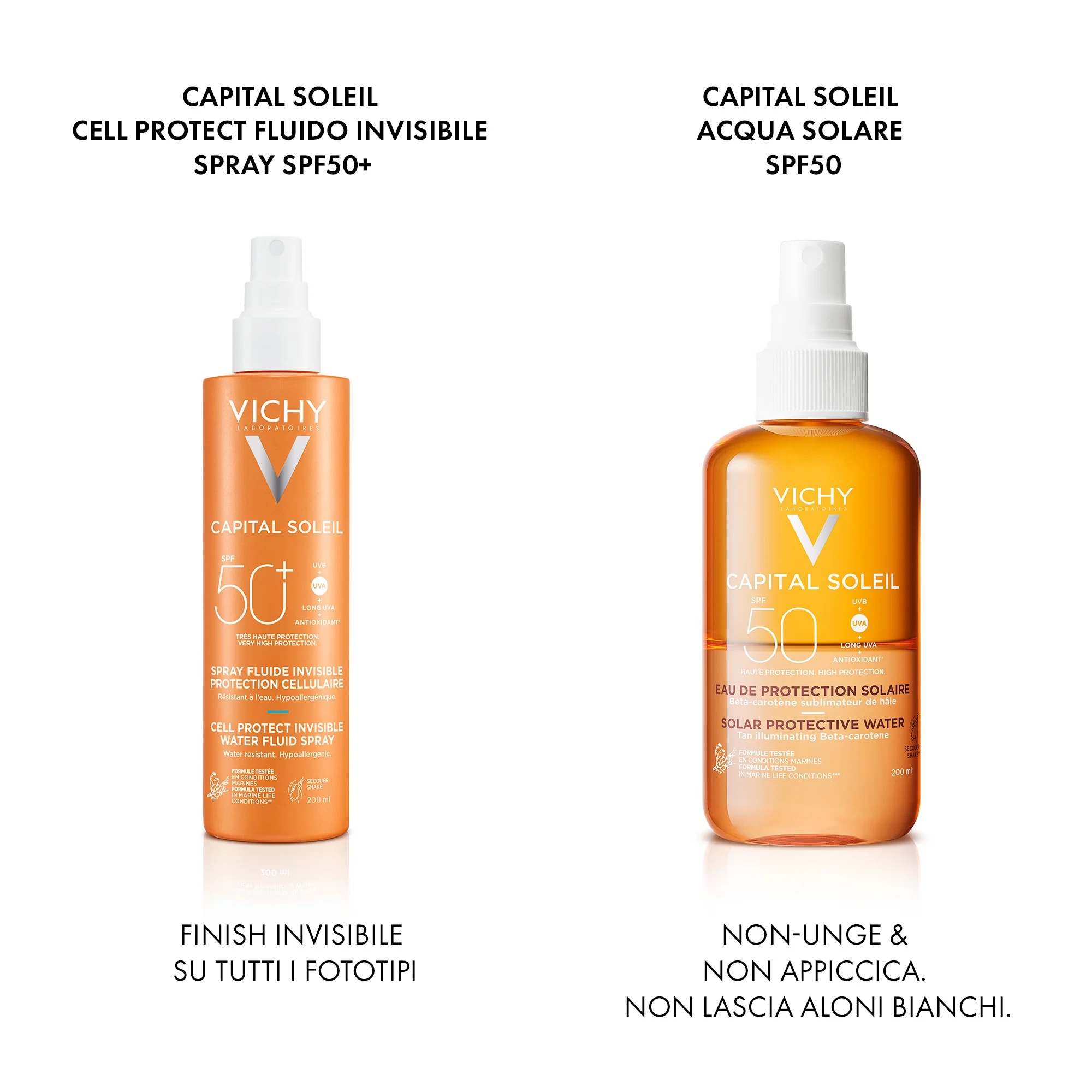 VICHY Vichy Capital Soleil spray SPF50+ 200 ml zonbescherming voor gezicht en lichaam