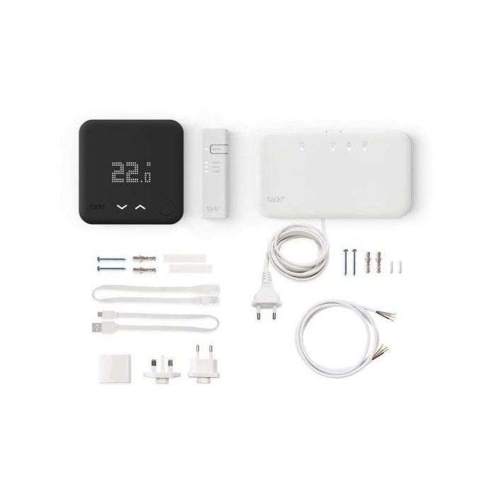 Thermostat connecté TADO - Kit principal - Noir - Réduit votre consommation d'énergie