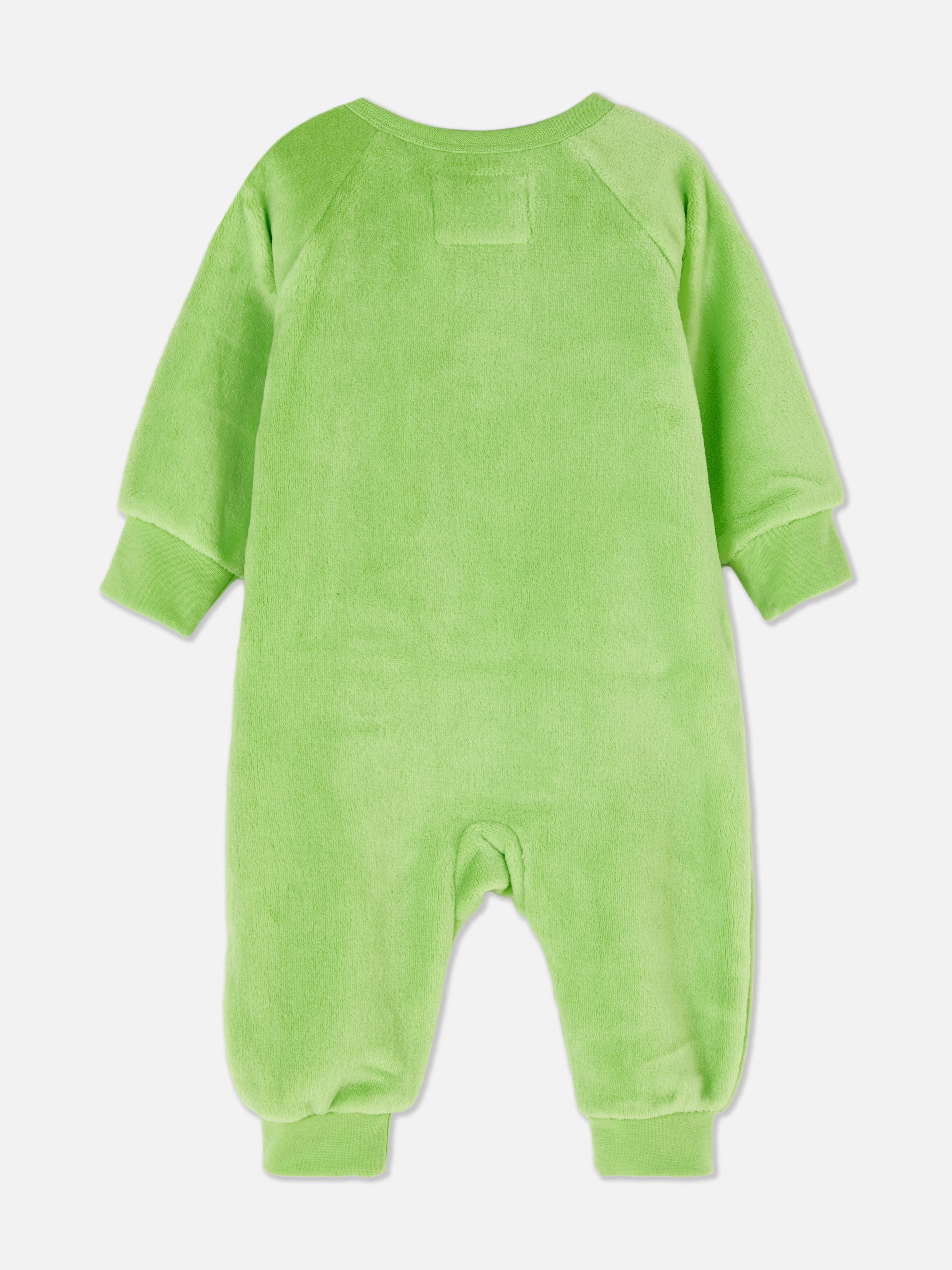 Salopetă din fleece cu fermoar pentru bebeluși Monsters, Inc. O salopetă pentru bebeluși de la Monsters, Inc. cu coarne și un ochi ca al curajosului Mike Wazowski