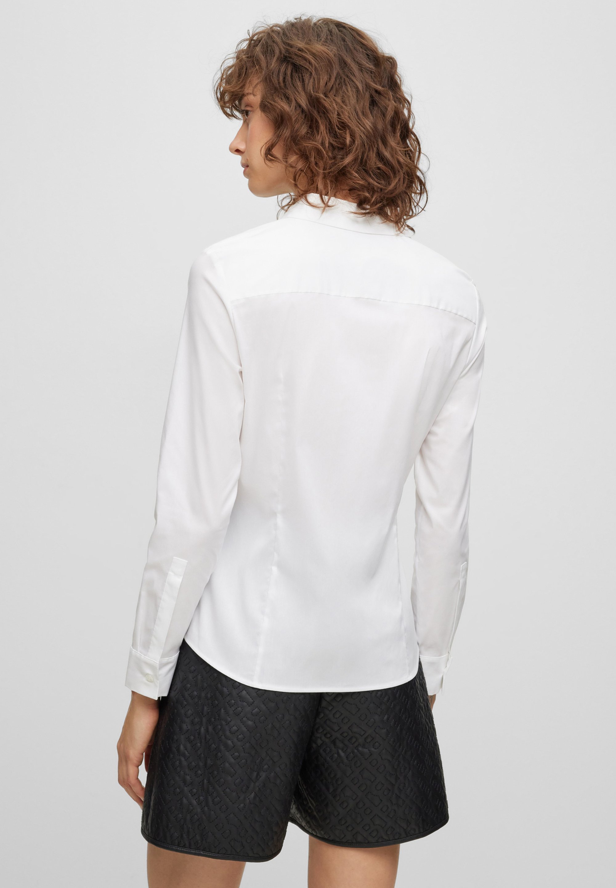 BOSS BEAMARA - Blouse met knoopsluiting - wit