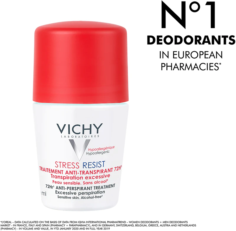 Vichy Deodorant 72 uur roll-on tegen overmatig transpireren