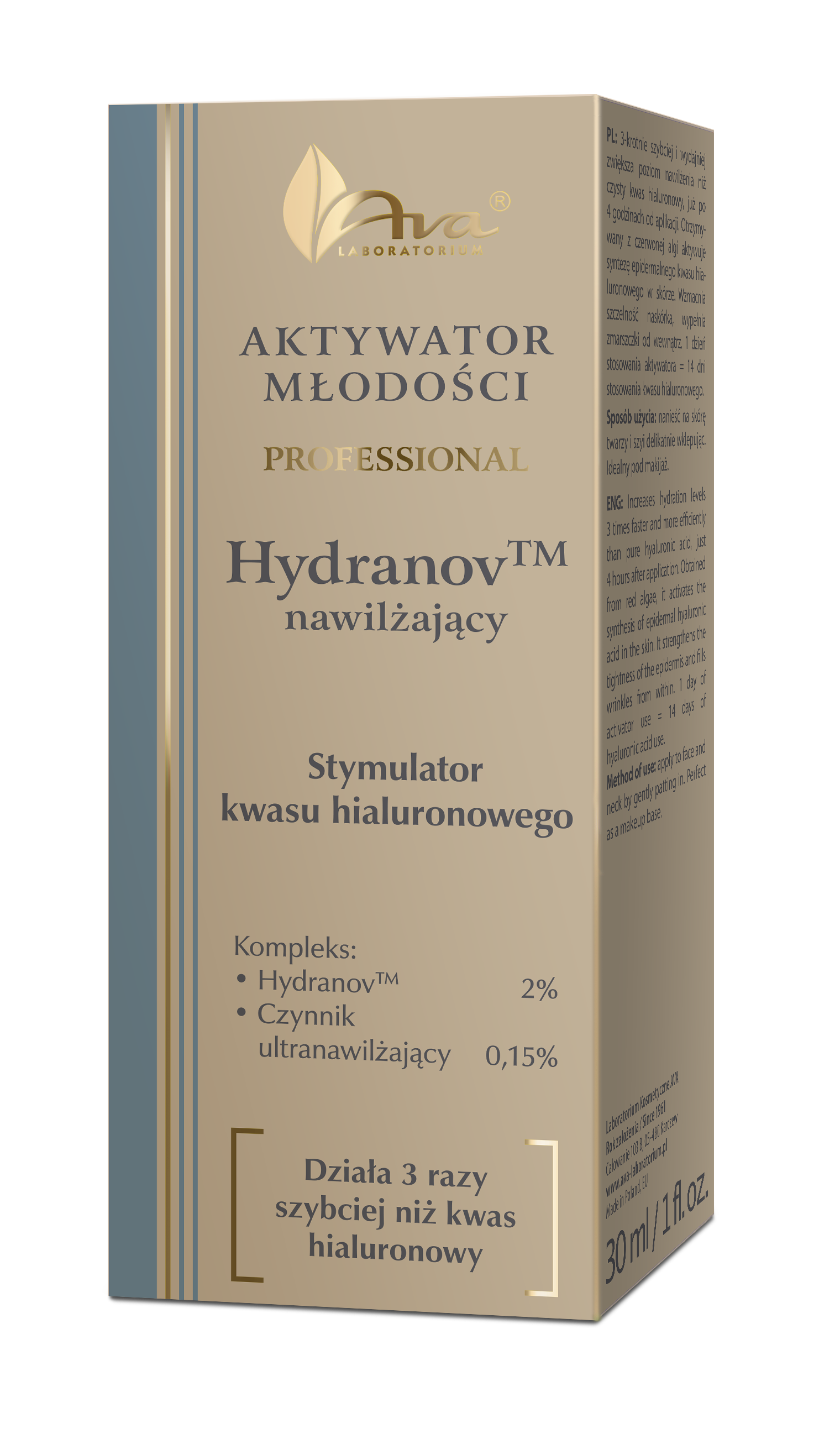 Ava epiderminis hialurono rūgšties 30 ml jaunystės aktyvatorius