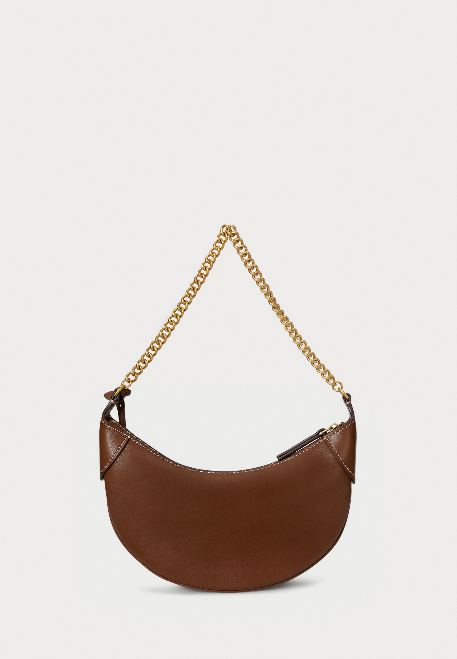 Polo Ralph Lauren POLO ID LEREN MINI TAS MET KETTING - Handtas - donkerbruin