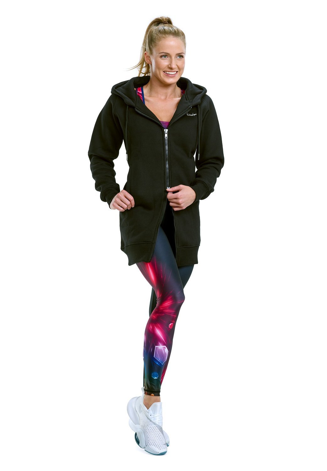 Winshape Zip-up sweatshirt - zwart
