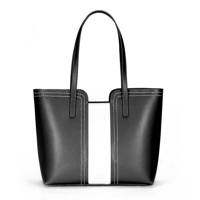 Sacs cabas noirs en cuir de luxe pour femmes, sacs à bandoulière, sacs de travail 2021